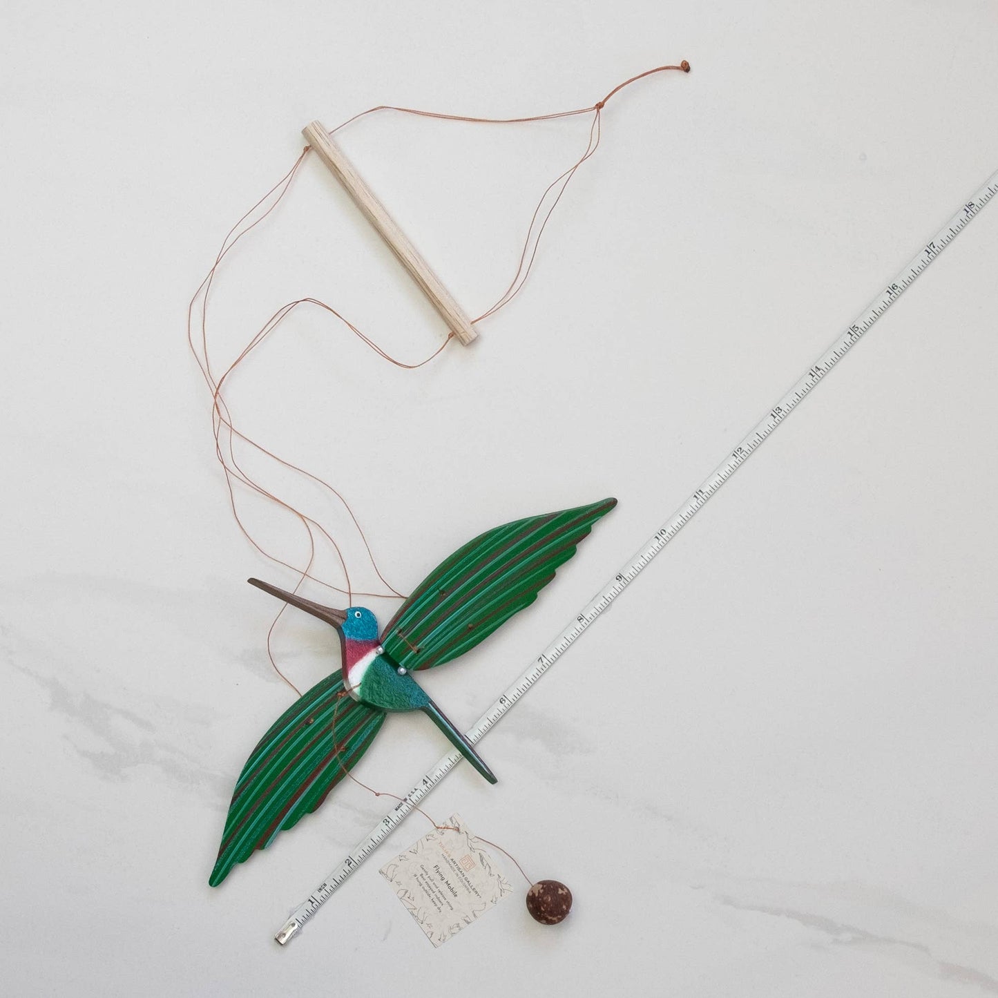 Flying Bird Mobile - Ruby Throated Hummingbird