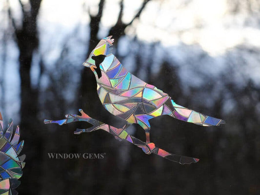 Window Gems - Cardinal - Window Clings Bird Strike Prevention Decals