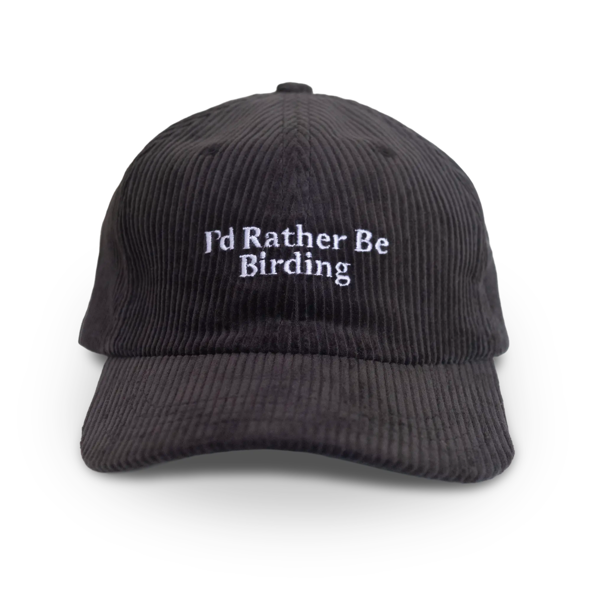 Hat - I'd Rather Be Birding Corduroy in Black