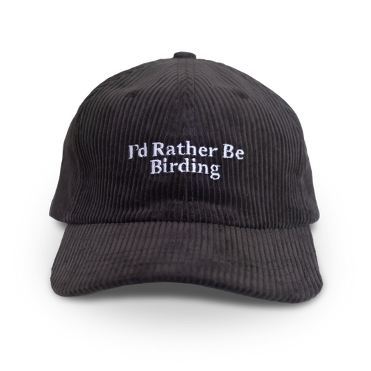 Hat - I'd Rather Be Birding Corduroy in Black