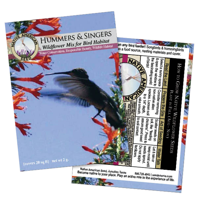 Plants for Birds - Hummers & Singers Mix - Small Pack (Native American Seed)