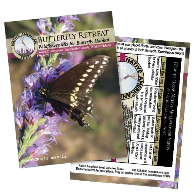 Plants for Birds - Butterfly Retreat Mix - Small Pack (Native American Seed)