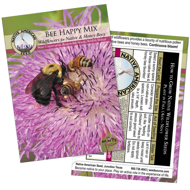 Plants for Birds - Bee Happy Mix - Small Pack (Native American Seed)