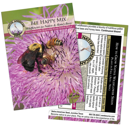 Plants for Birds - Bee Happy Mix - Small Pack (Native American Seed)