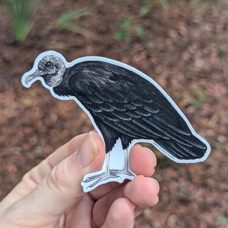 Sticker - Black Vulture (Hunched)