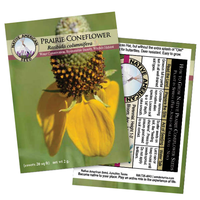 Plants for Birds - Prairie Coneflower - Small Pack (Native American Seed)