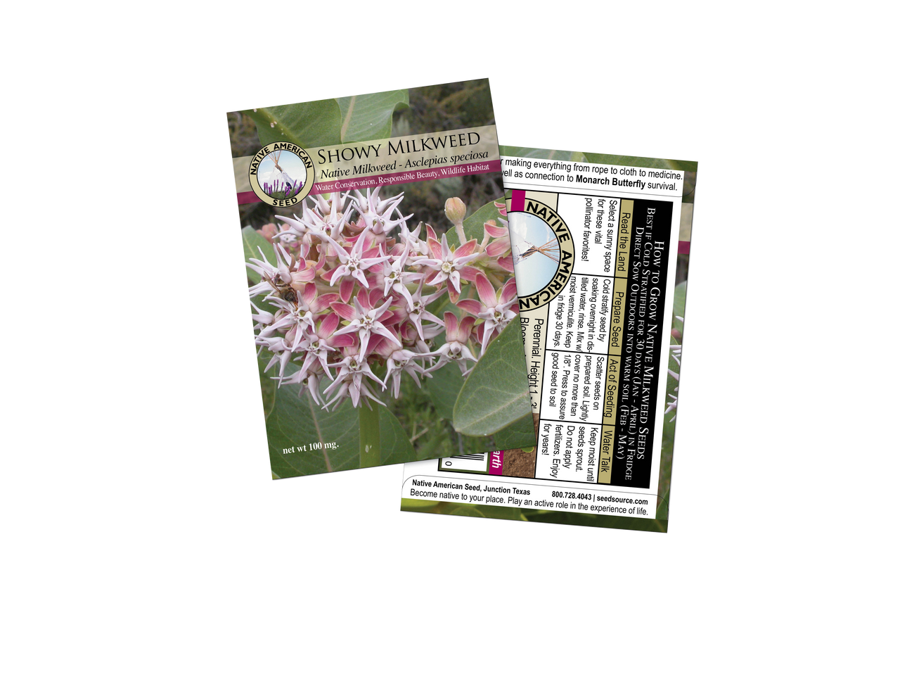 Plants for Birds - Showy Milkweed - Small Pack (Native American Seed)