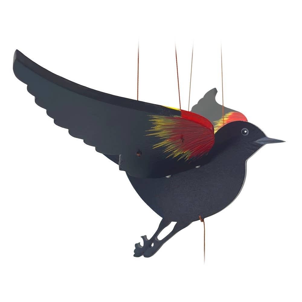 Flying Bird Mobile - Red Winged Black Bird