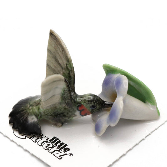 Little Critterz Porcelain Miniature - "Ruby" Hummingbird