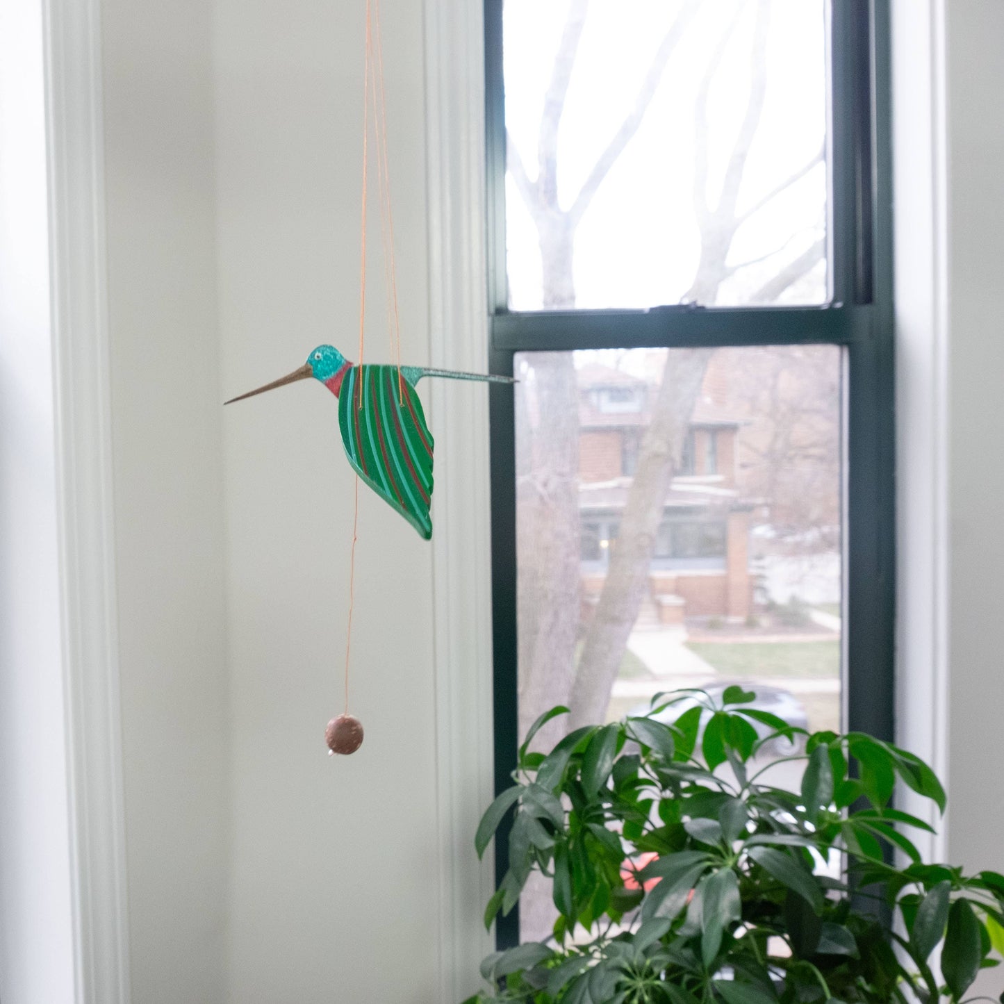 Flying Bird Mobile - Ruby Throated Hummingbird