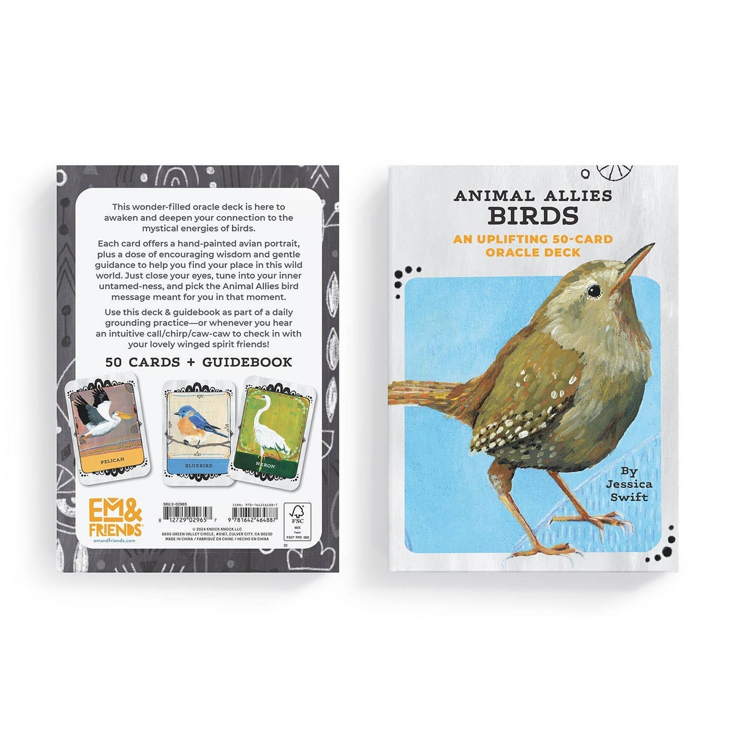 Animal Allies Birds Oracle Deck: An Uplifting 50-Card Oracle Deck with Guidebook by Jessica Swift