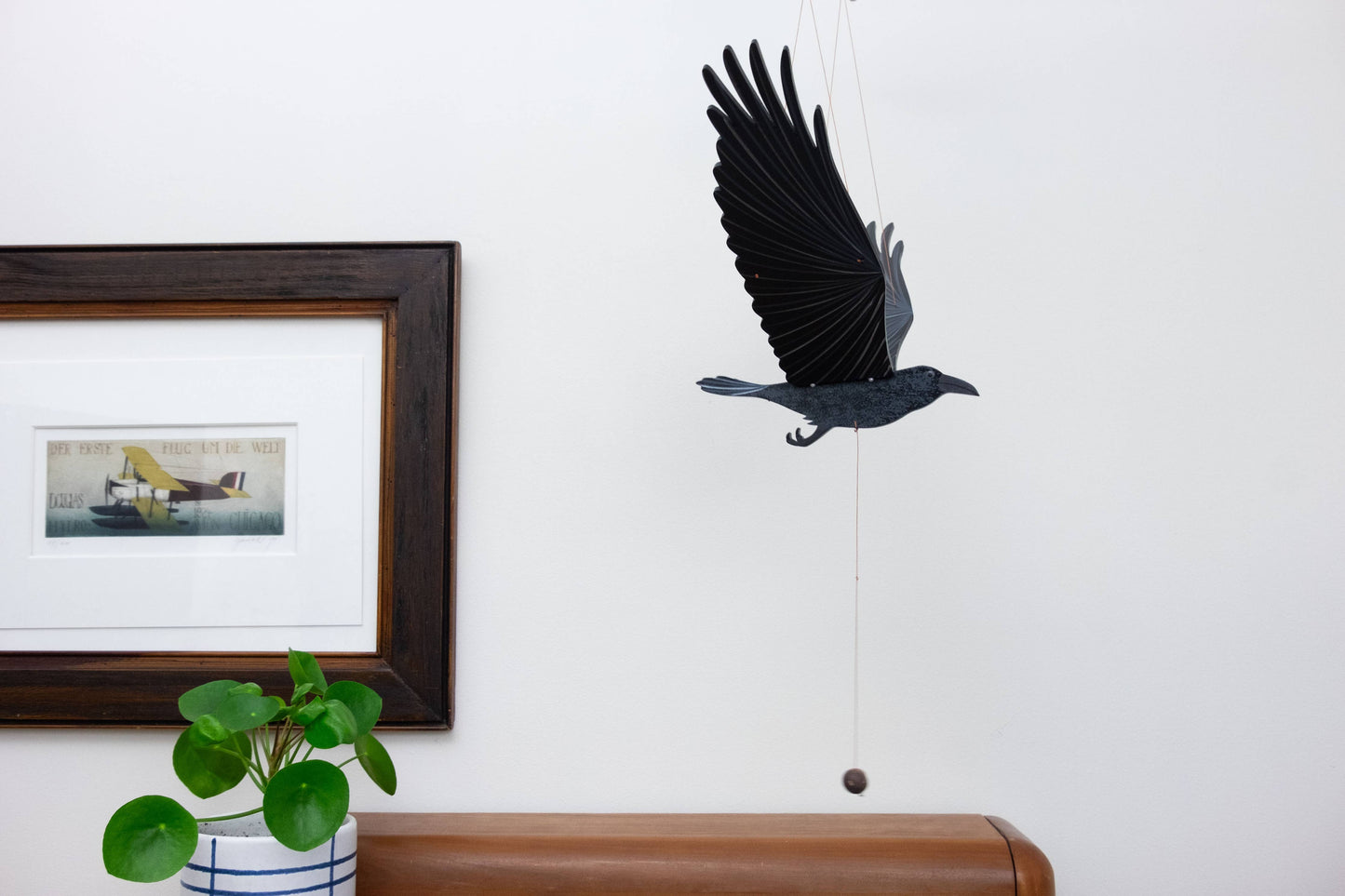 Flying Bird Mobile - Raven Crow
