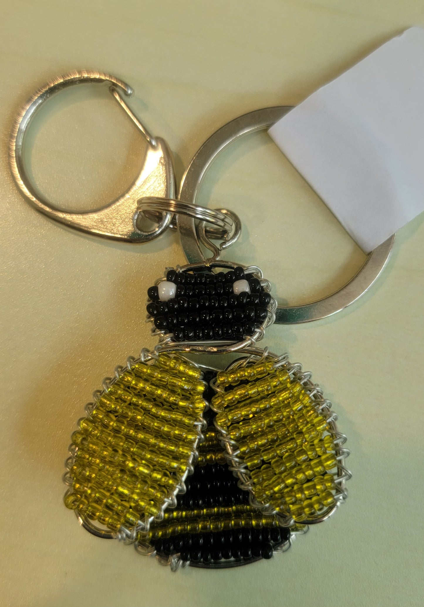 Beadwork Art - Bee Keychain & Bag Clip