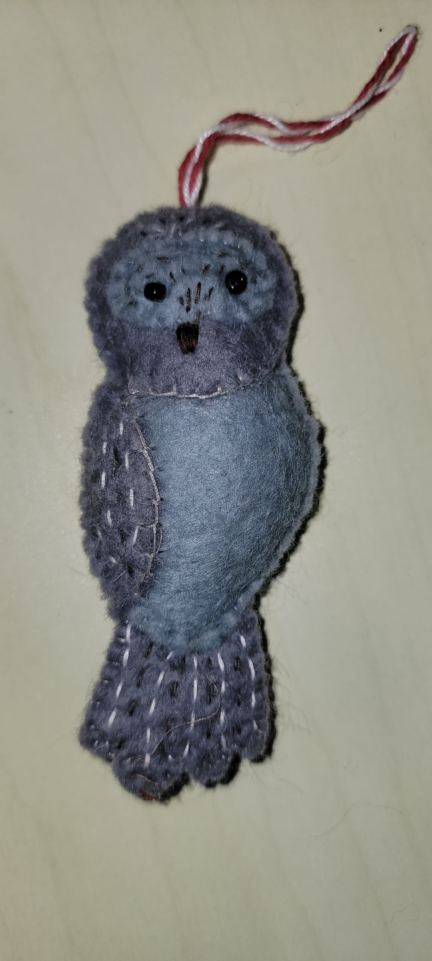 Holiday - Felt Bird Ornament - Owl