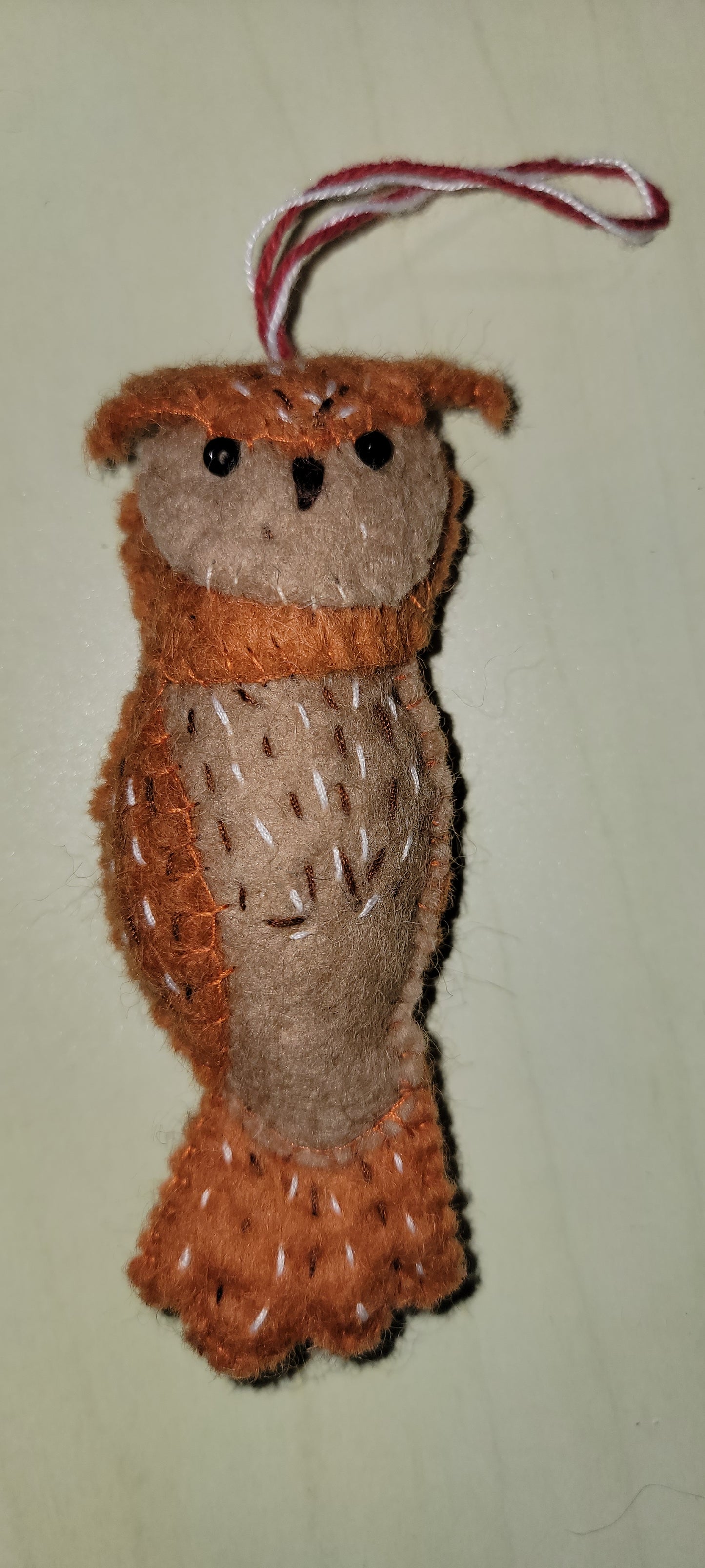 Holiday - Felt Bird Ornament - Owl