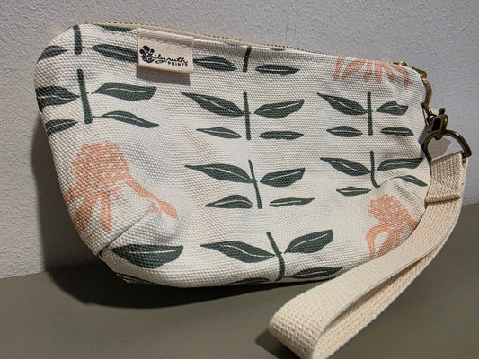 Clip-on Pouch - Canvas - Neutral Echinacea
