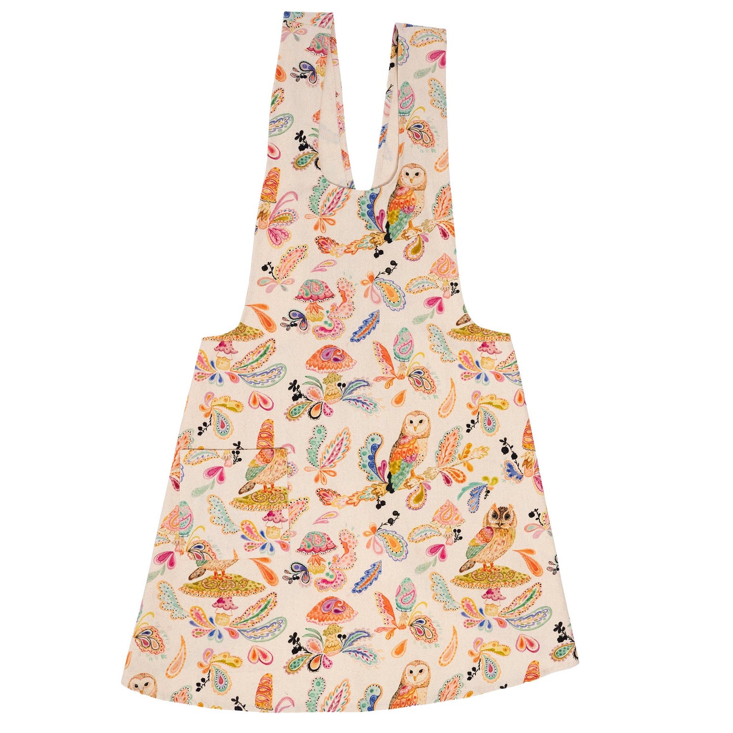 Apron - Pinafore Style - Paisley Owl