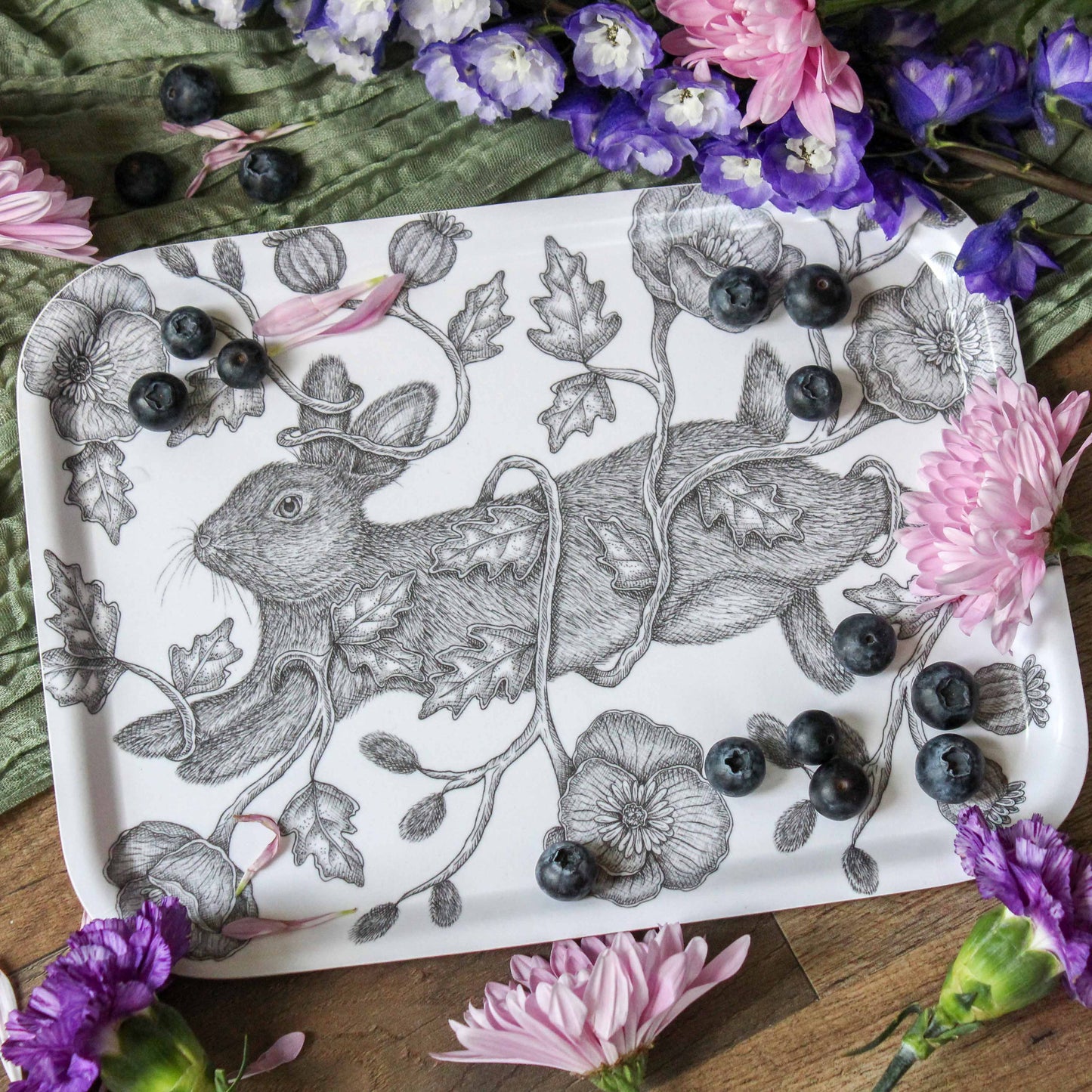 Birch Tray - Mackenzie Myrick - Through the Poppies | Rabbit