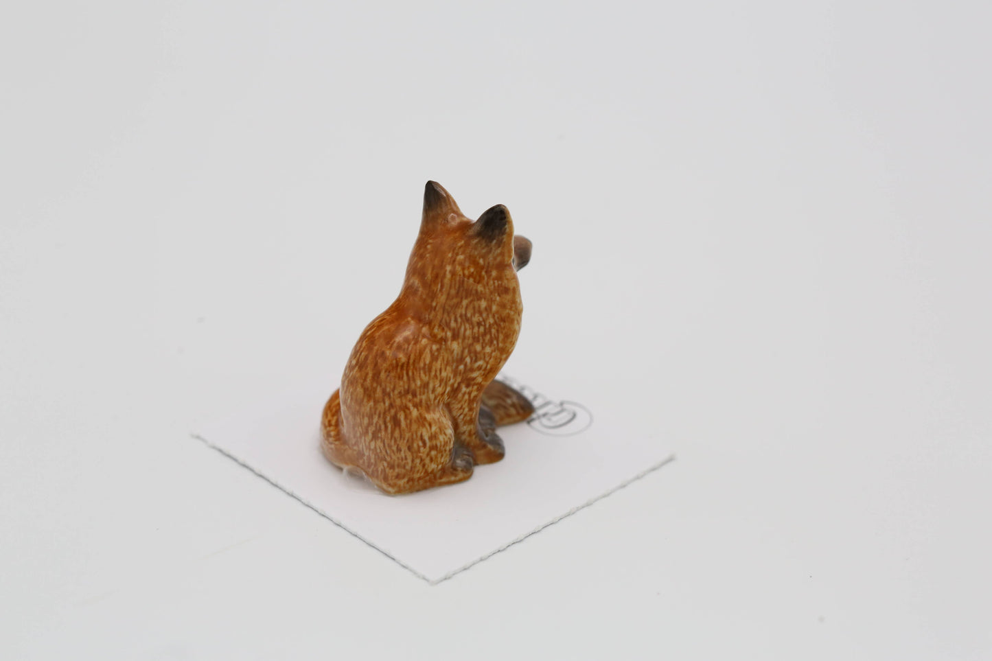 Little Critterz Porcelain Miniature - "Brush" Red Fox Sitting