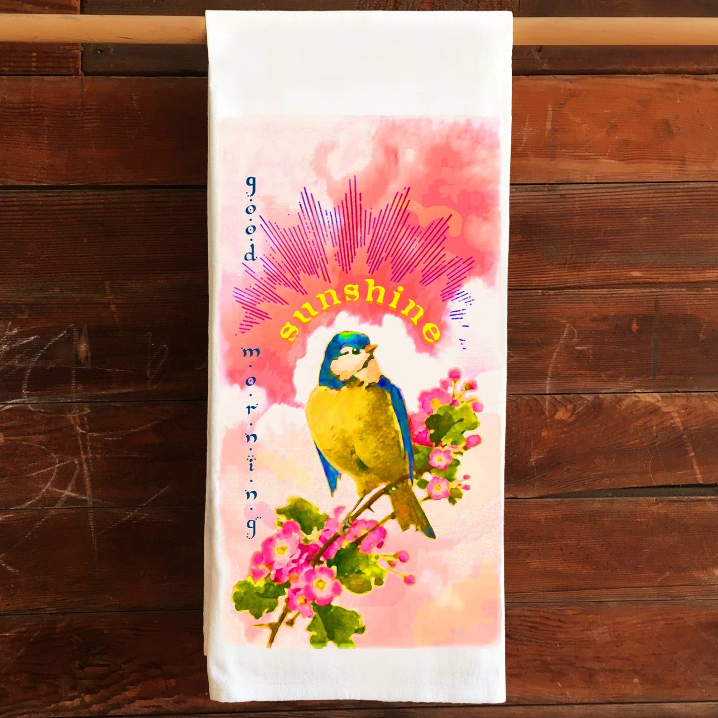 Flour Sack Tea Towel - Sunshine Bird