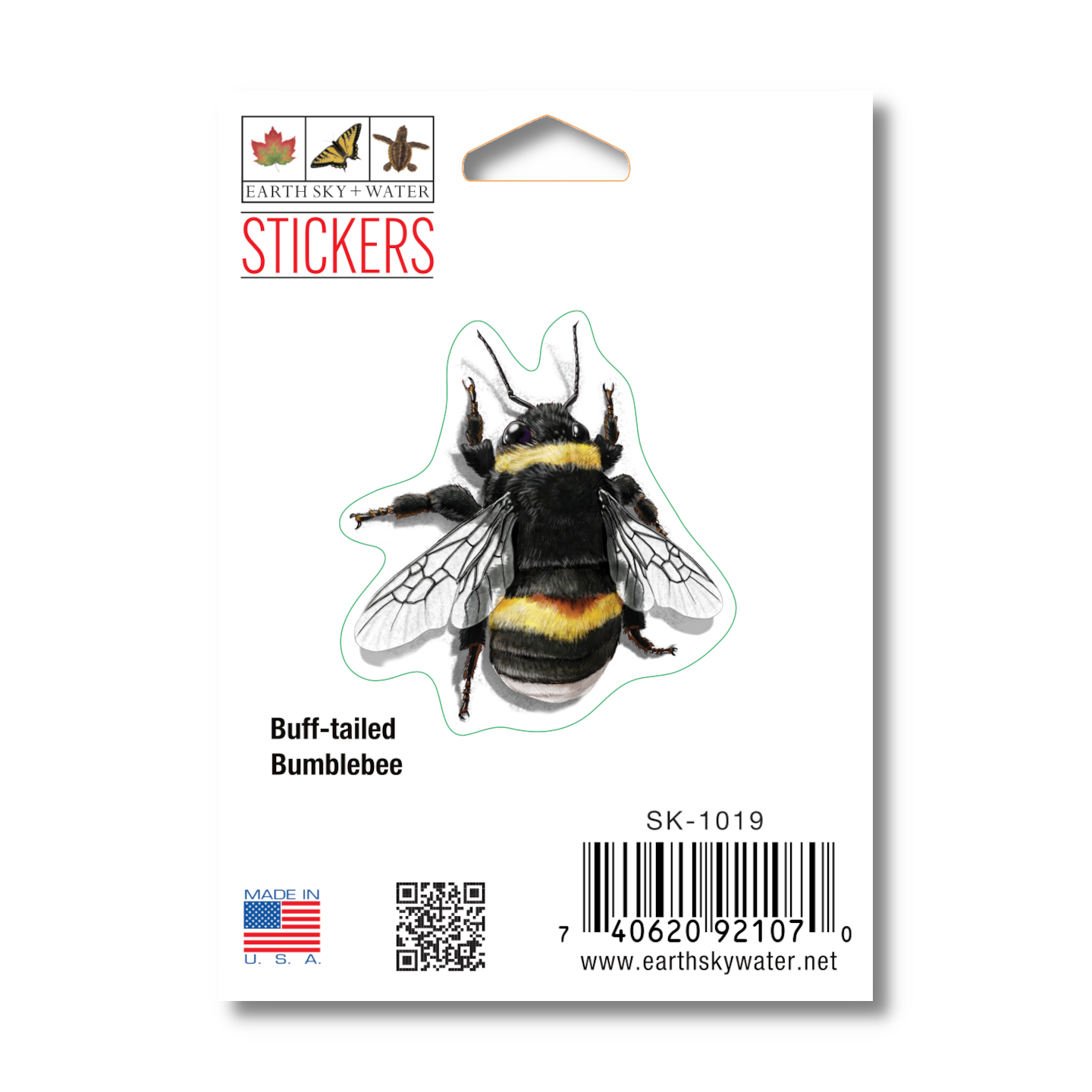 Sticker - Buff-tailed Bumblebee Nature Sticker, 2.5" x 3.5"