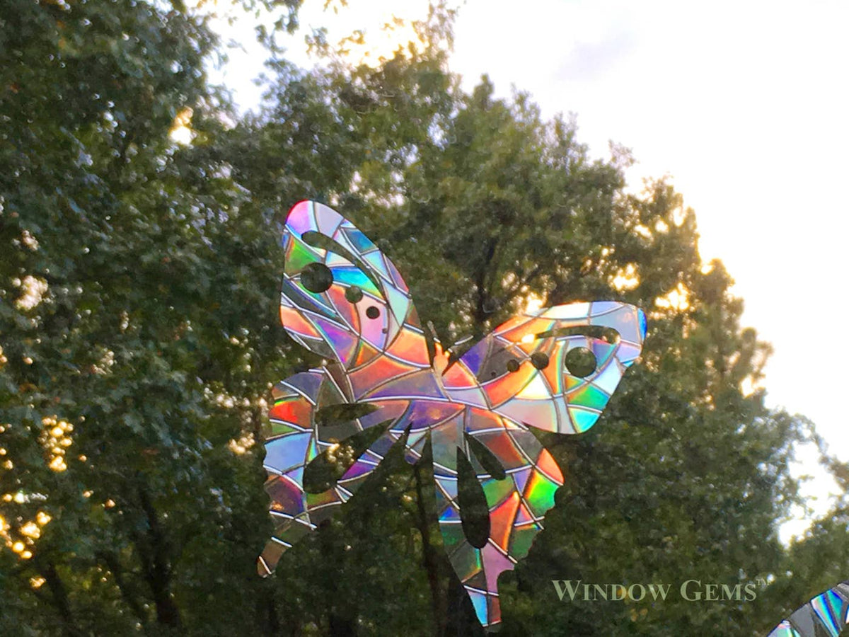 Window Gems - Butterfly - Window Clings Bird Strike Prevention Decals