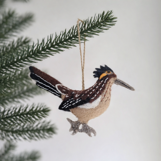 Ornament - Felted Roadrunner