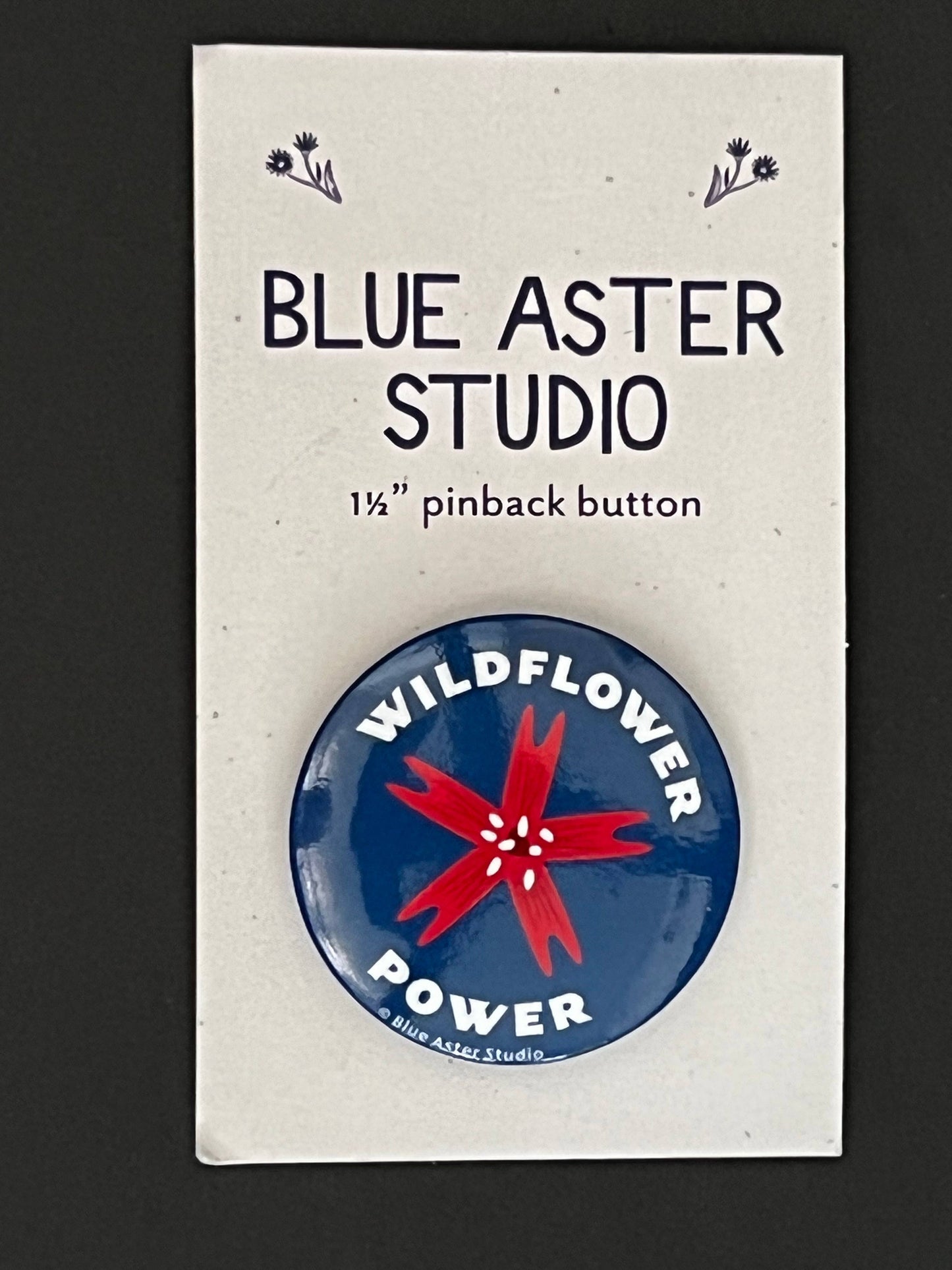 Pinback Button - Wildflower Power