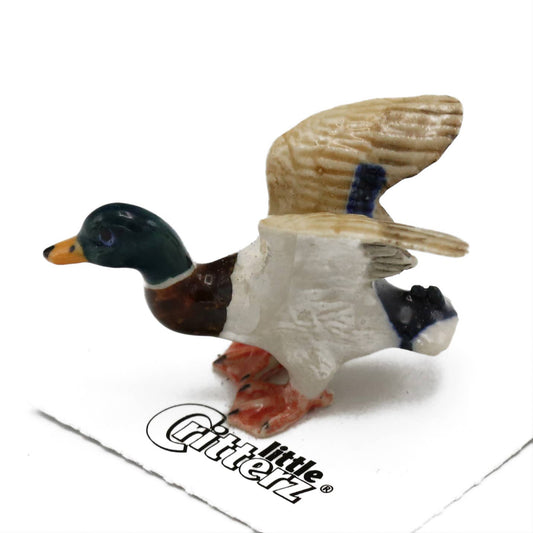 Little Critterz Porcelain Miniature - "Dabbler" Mallard Duck