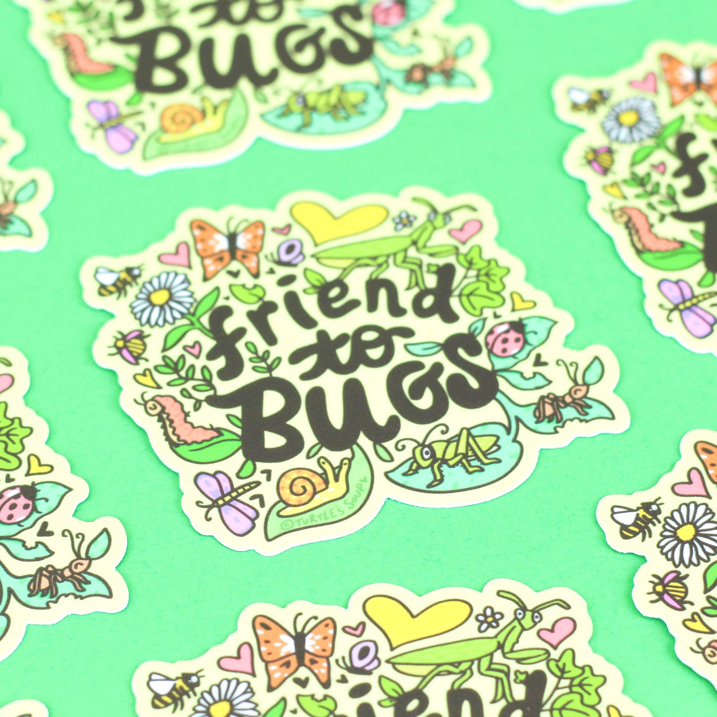 Sticker - Friend To Bugs Waterproof Water Bottle Vinyl Sticker