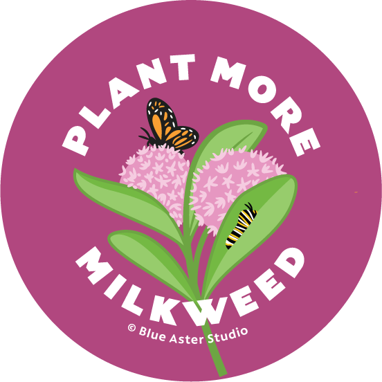 Pinback Button - Plant More Milkweed