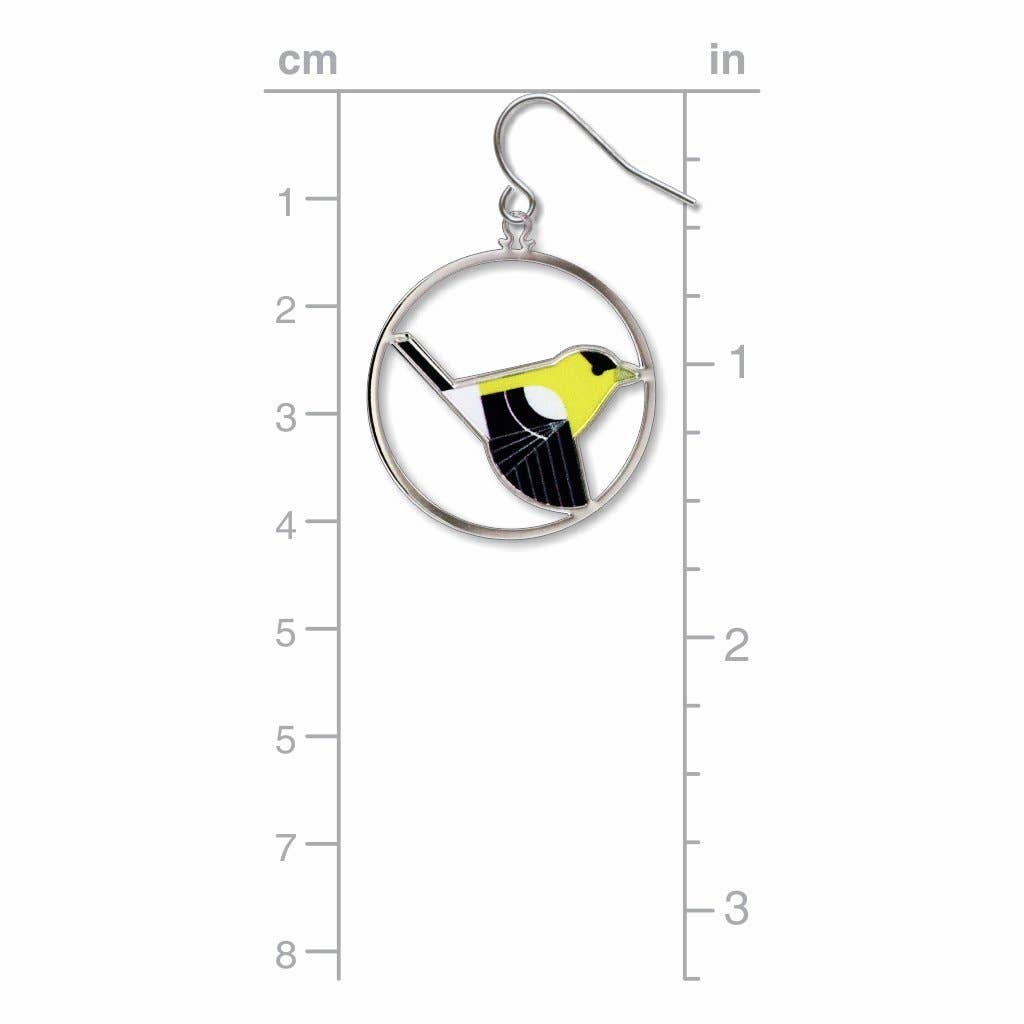 Boxed Jewelry - Charley Harper's Goldfinch Earrings