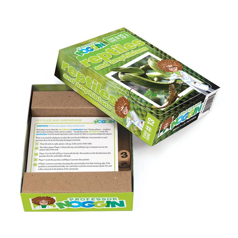 Game - Prof. Noggin Reptiles and Amphibians Card Game