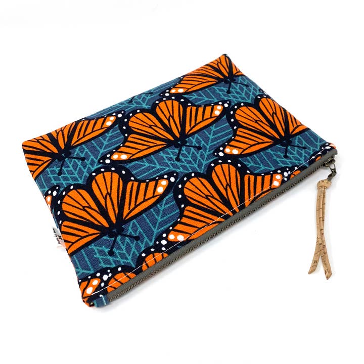 Pouch - Organic Slim Zip - Charley Harper Monarch Butterfly