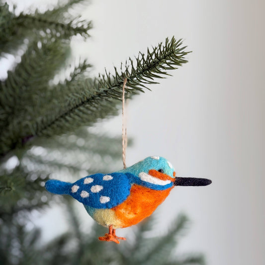 Ornament - Felted Kingfisher