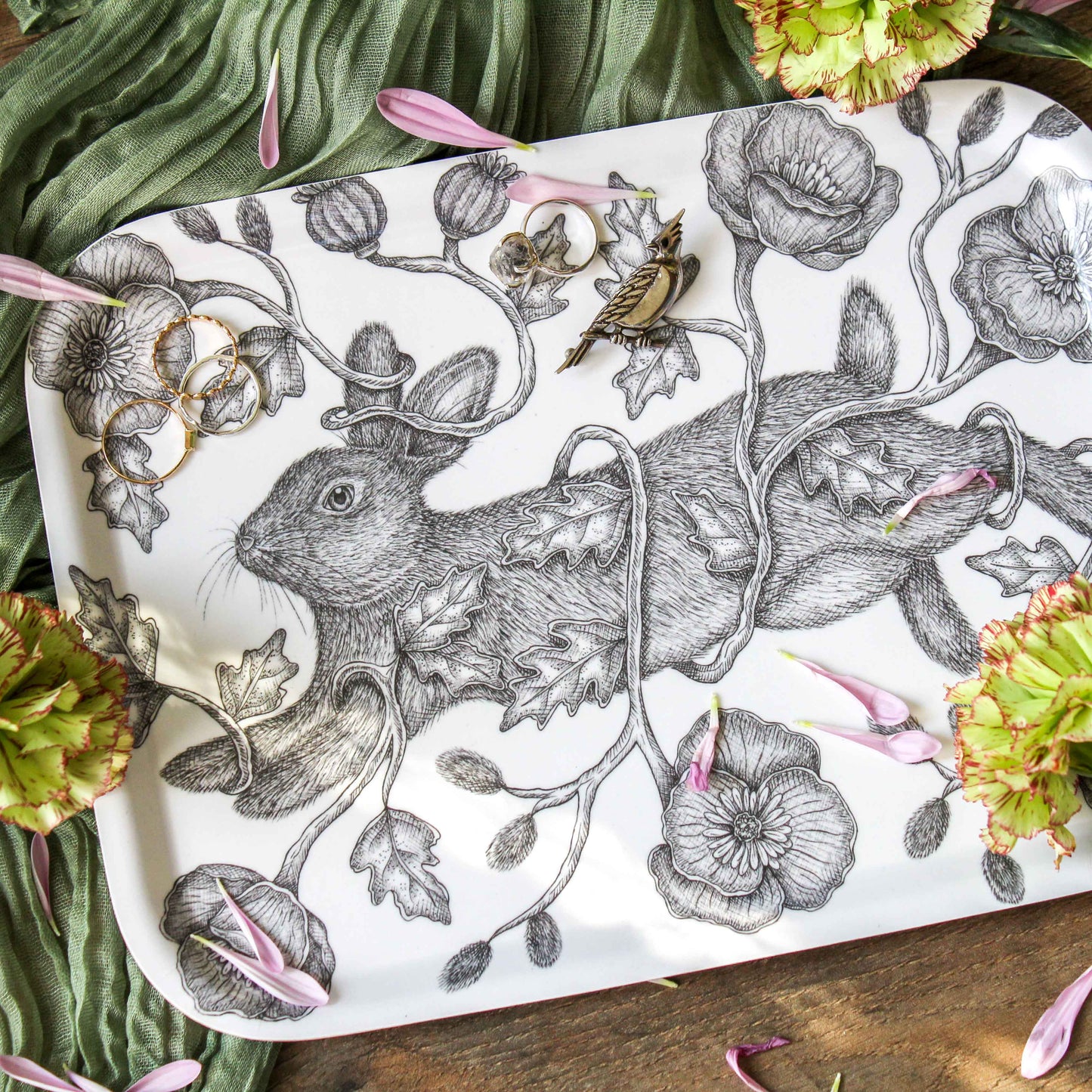 Birch Tray - Mackenzie Myrick - Through the Poppies | Rabbit