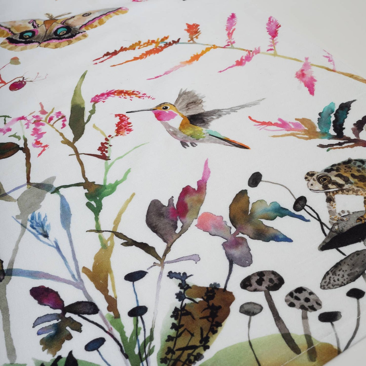 Tea Towel - Deep Forest with Hummingbird