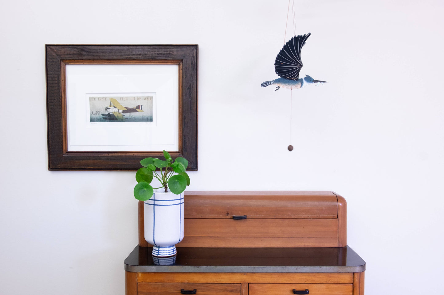 Flying Bird Mobile - Belted Kingfisher