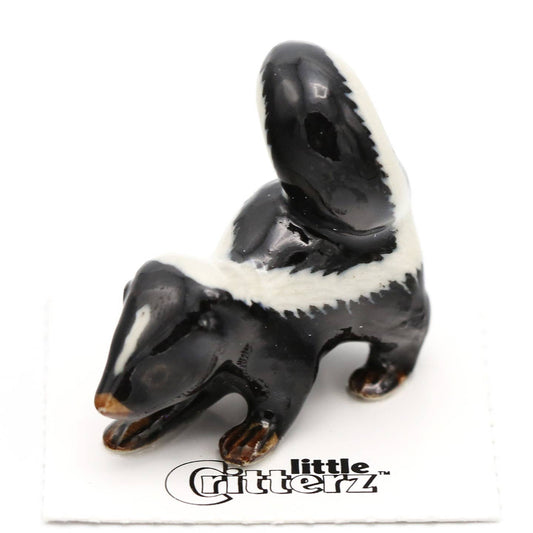 Little Critterz Porcelain Miniature - "Stinker" Skunk