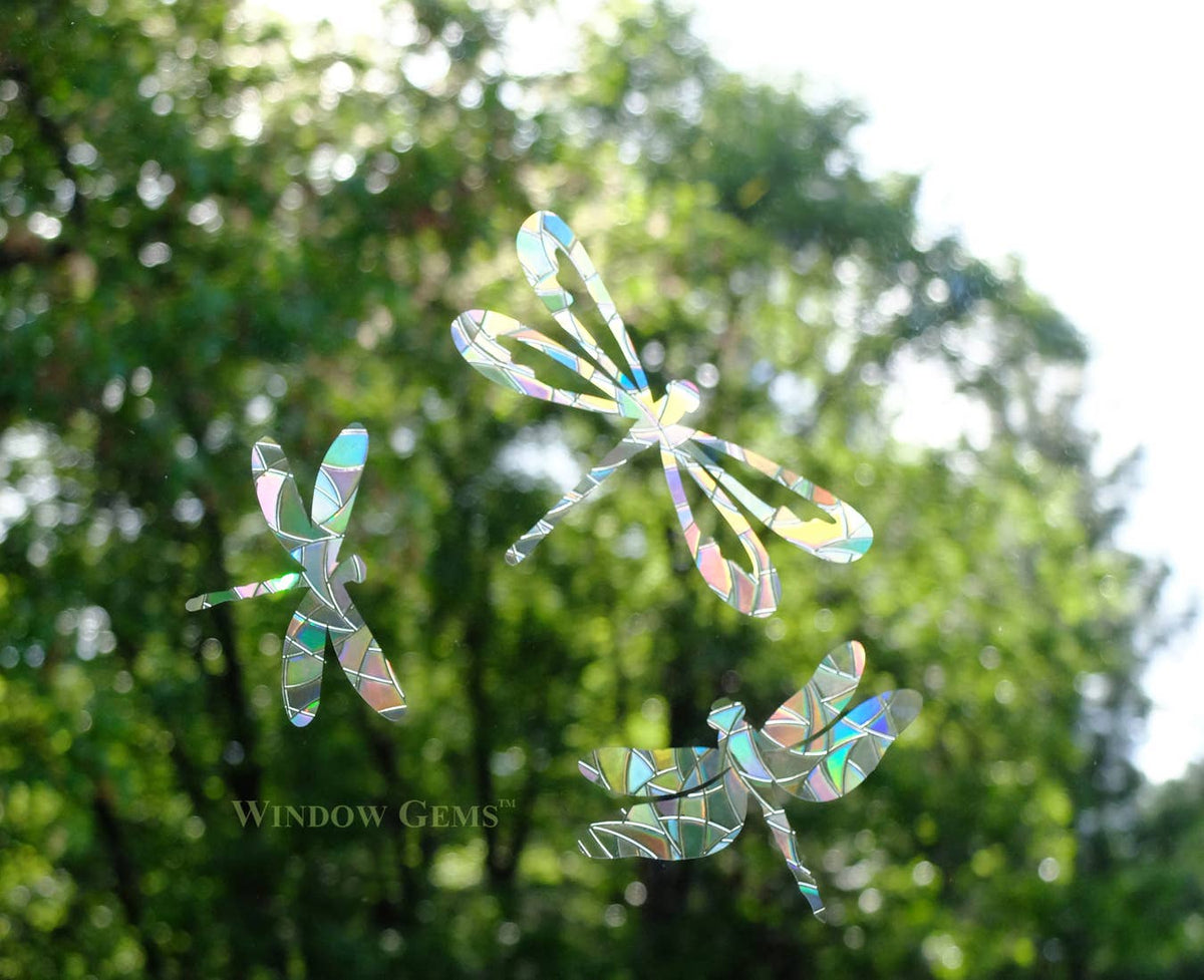 Window Gems - Dragonfly - Window Clings Bird Strike Prevention Decals