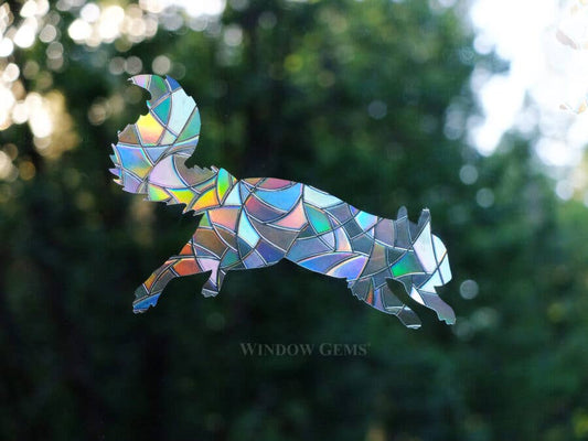 Window Gems - Squirrels - Window Clings Bird Strike Prevention Decals