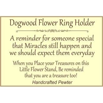 Ring Holder - Pewter Dogwood Flower