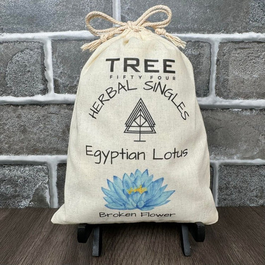 Loose Tea in Drawstring Sachet - Tree Fifty Four - Restoration Herbal Tea Whole Flower Egyptian Lotus (1.5oz)