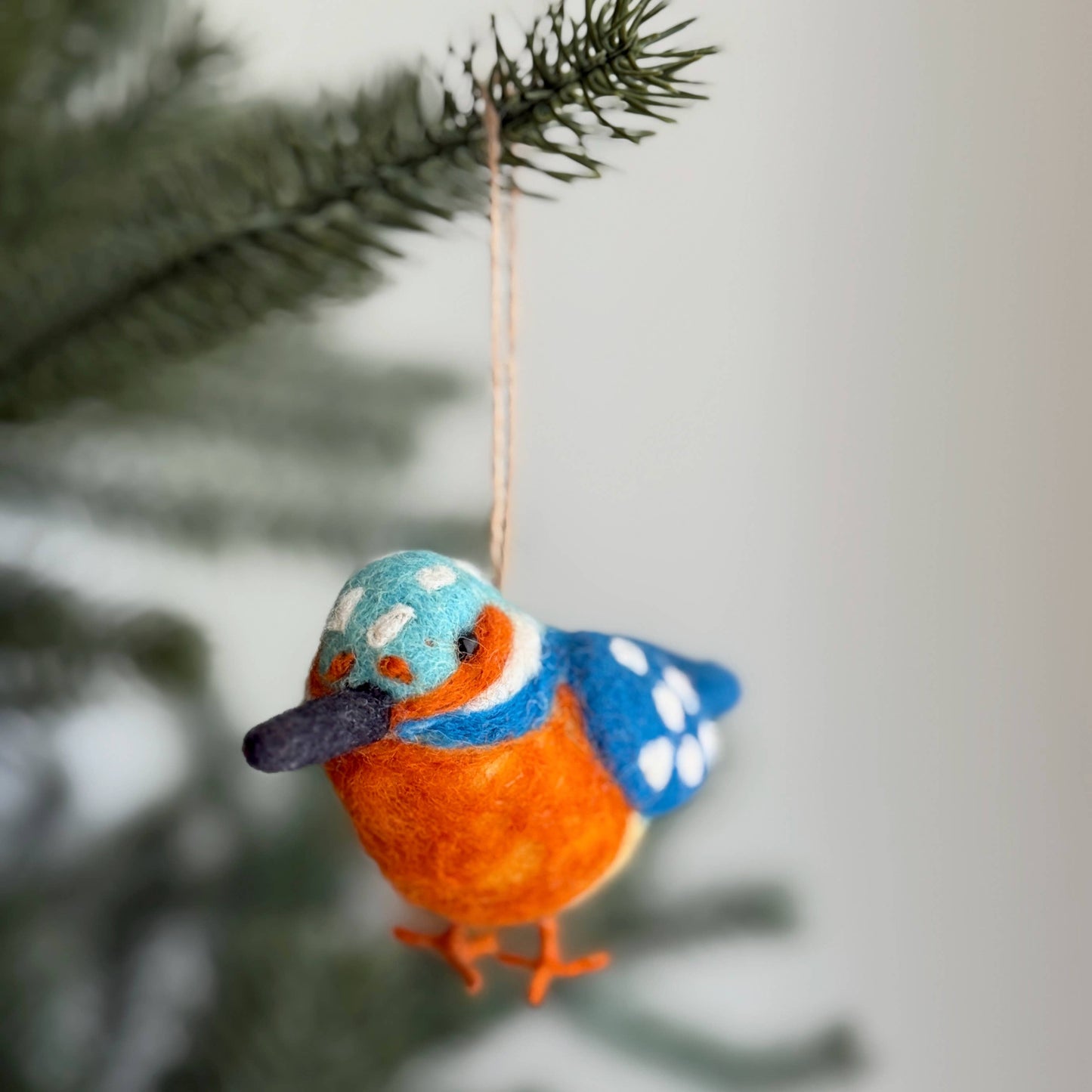 Ornament - Felted Kingfisher