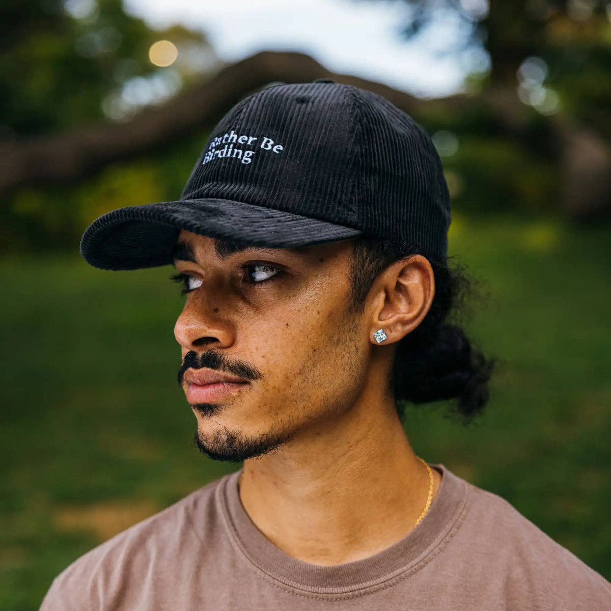 Hat - I'd Rather Be Birding Corduroy in Black