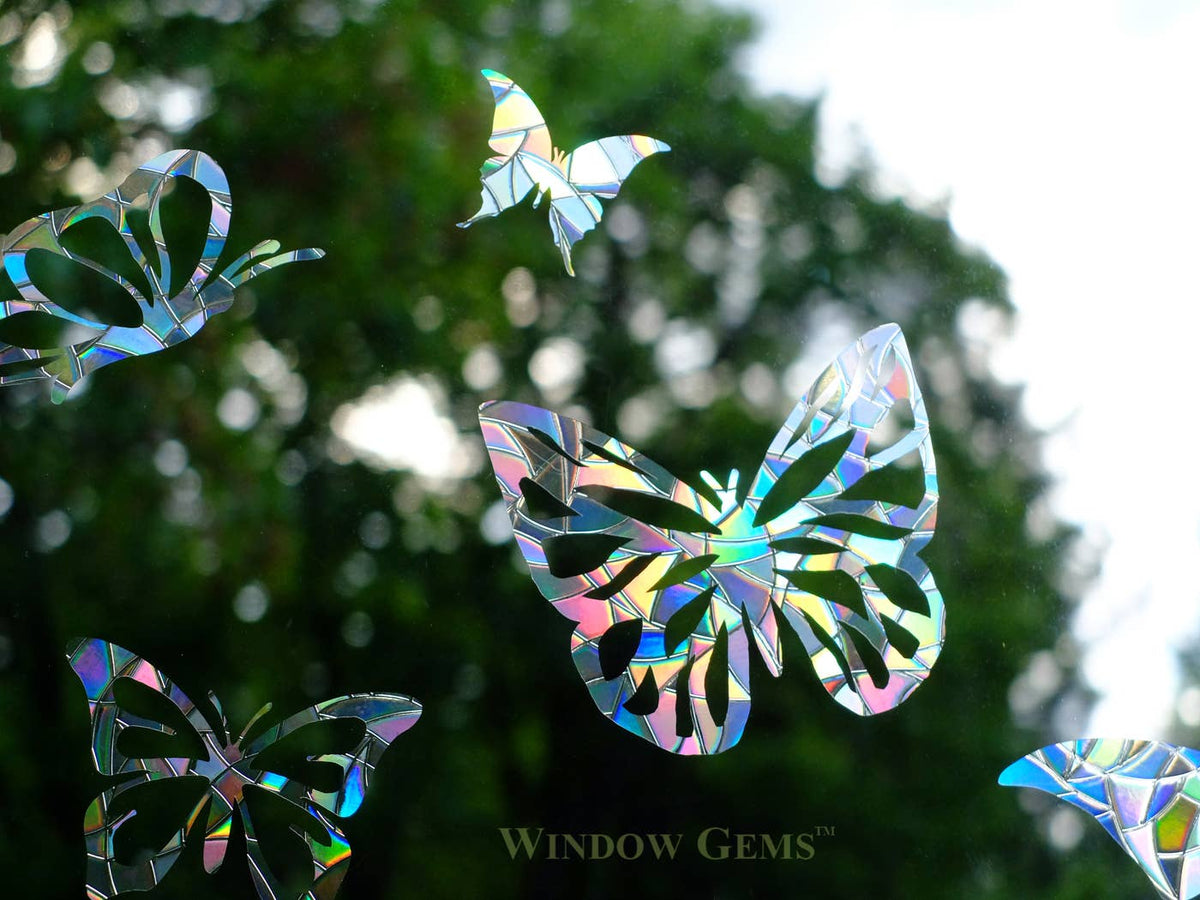 Window Gems - Butterfly - Window Clings Bird Strike Prevention Decals