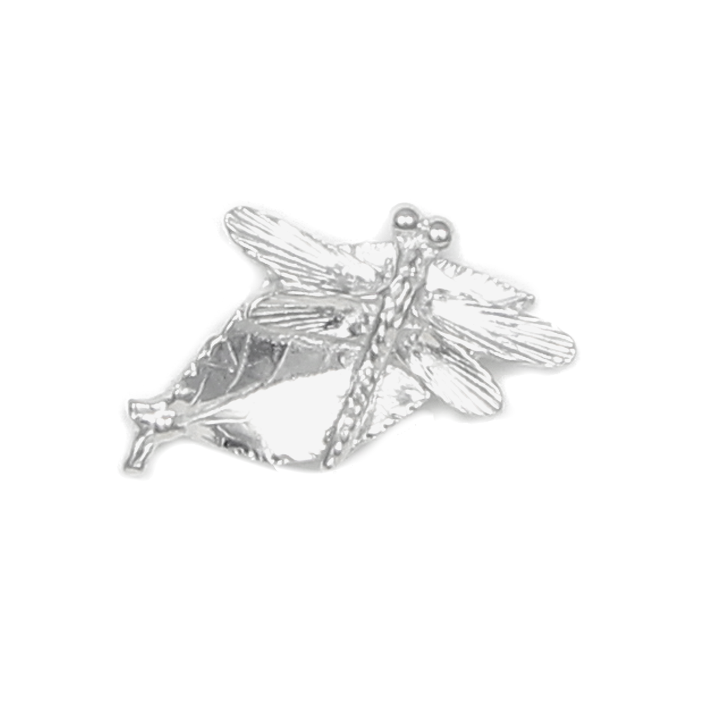 Scarf Magnetic Pin - Pewter - Dragonfly on Leaf