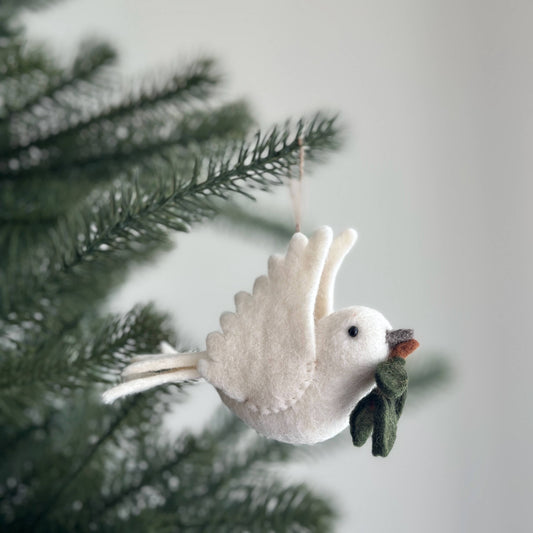 Ornament - Felted Dove