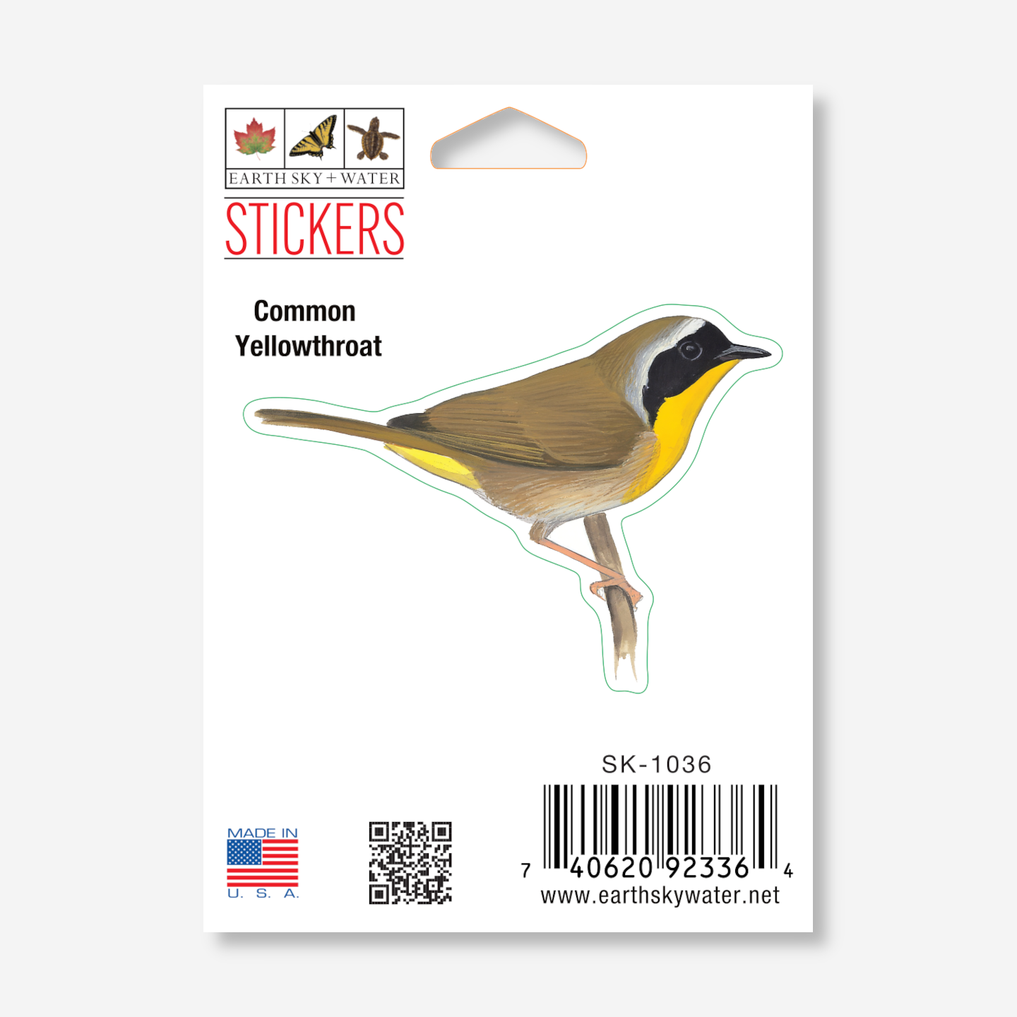 Sticker - Common Yellowthroat Nature Sticker, 2.5" x 3.5"