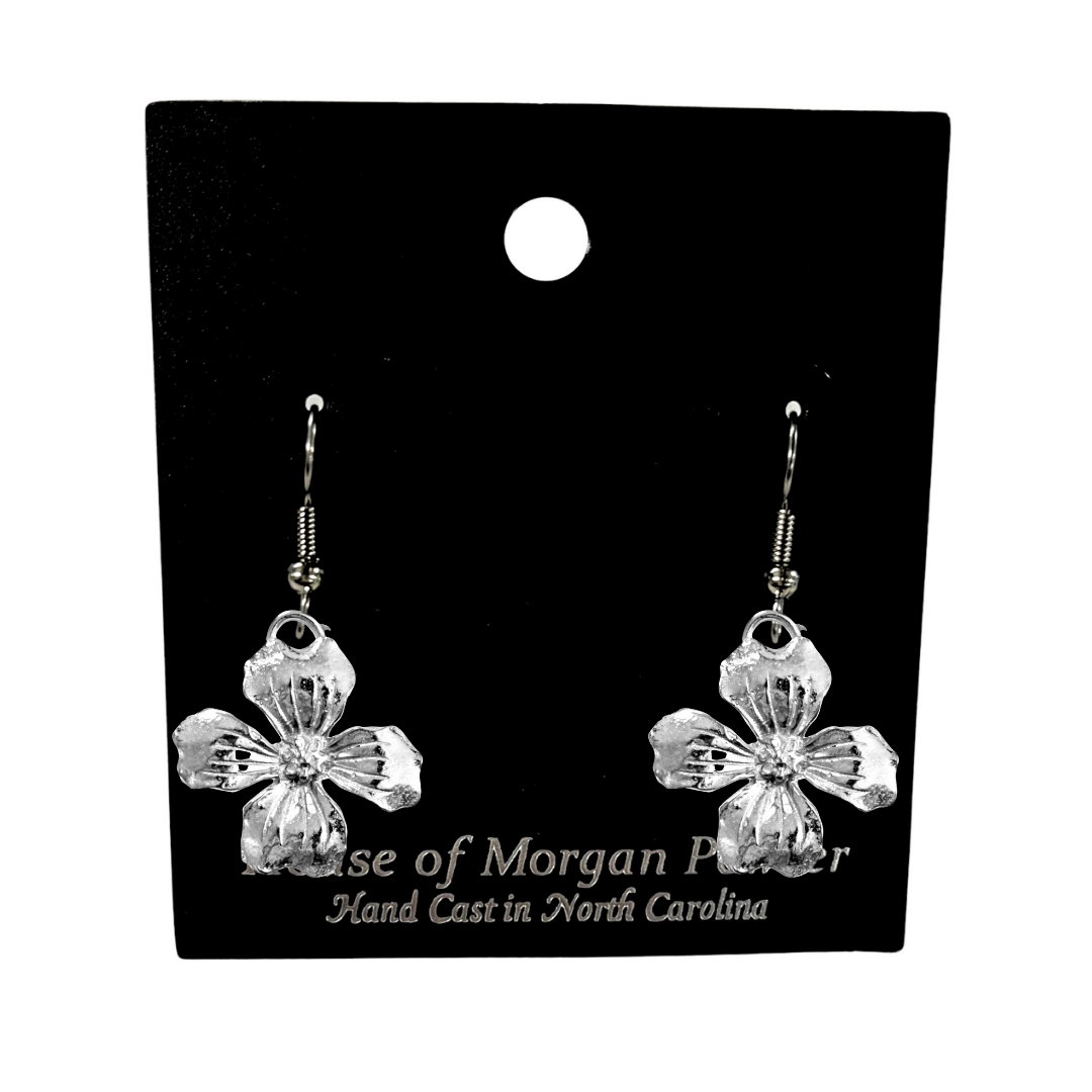 Dogwood Flower Pewter Jewelry - Dogwood Earrings